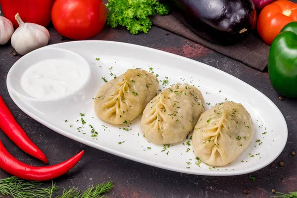 Manty - Dumplings with beef and pumpkin ( Манты с  говядиной и тыквой )